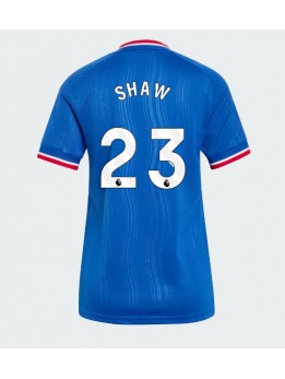 Ženski Nogometna dresi replika Manchester United Luke Shaw #23 Gostujoči 2026-27 Kratek rokav Ženski Nogometna dresi replika Manchester United Luke Shaw #23 Gostujoči 2026-27 Kratek rokav